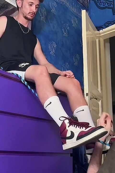 Court Dominance Worshiping Basketball Star Caloss’s Giant Soles