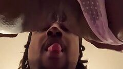 Daddy pinc eating candy Rose super wet pussy and ass