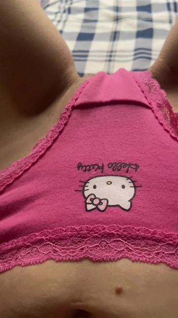 Close-Up Tease - Panties Pulled with Pussy Peek!