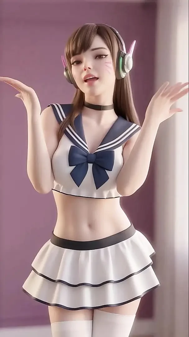 D.Va的泡泡舞（女孩一代 - Gee）无码成人动漫 AI 生成