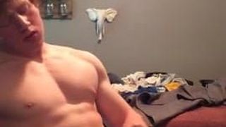 Ginger Muscle Boy Jerks Off and Cums