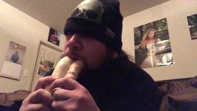Sucking and deepthroating 3 dildos