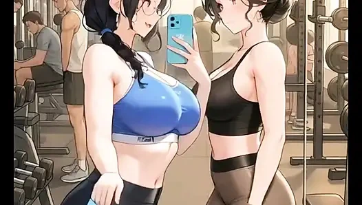 Anime girls dancing