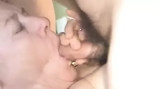 Granny Huge Facial with Slow Motion