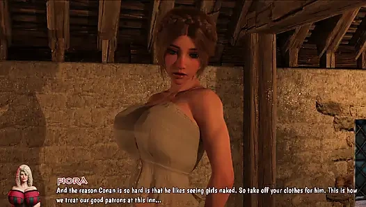 Heißer dreier mit Conan: Floras beste titten aller zeiten hüpfen - Bholi Bahli Liriel wurde zu stöhnender schlampe