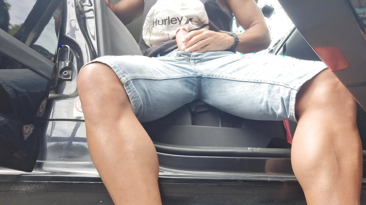 Public Car Wank – Got Super Horny and Had to Stroke My Cock Outside