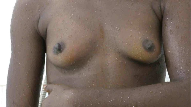 Young African maid fucked after shower