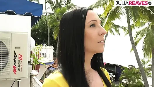 Hot girl jumps on a monster cock, rides it then eats cum