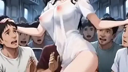 Show and crowd, artificial intelligence, audience, blonde, frenetic, group, audience