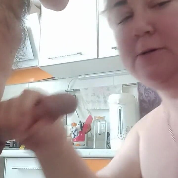 Milf BBW sucks my cock and gets a mouthful of cum 1