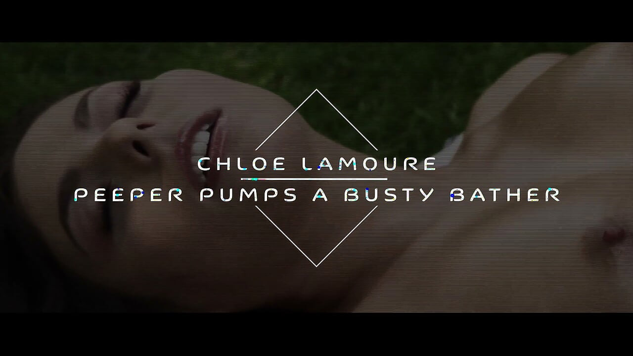 Peeker Pumps a Busty Bather