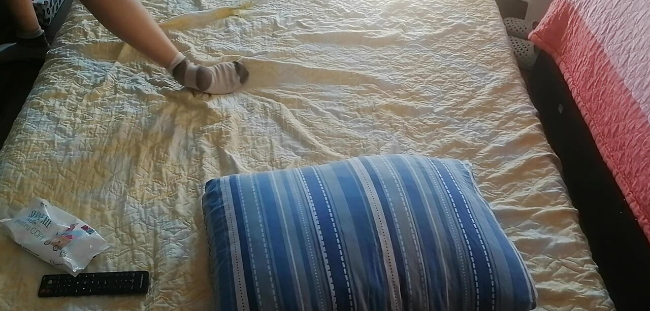 The hair of a sexy woman dances naked. Sensual massage of a steamy amateur couple with oil on the body.