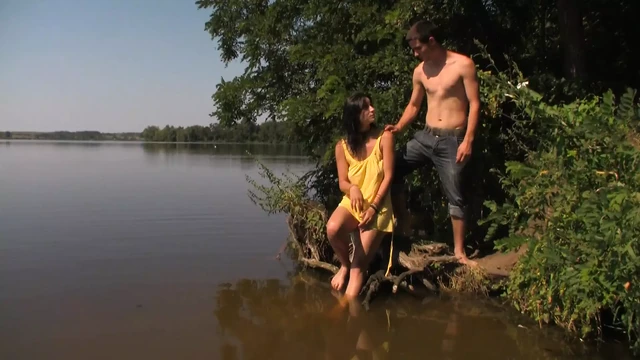 recently teenager a slut with dark hair gets her pussy