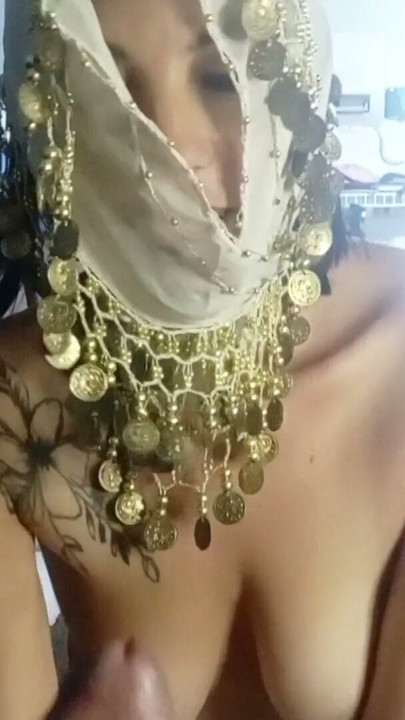 Arab cleaning girl doesn't speak my language and gets excited when I show her my big hard cock | Clip 1