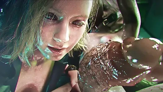 Grace lutschte die Spitze. Selena nahm den schaft. Beide schluckten das sperma