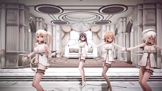 MMD R-18 Аниме-девушки сексуально танцуют (клип 3)