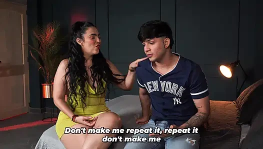 Stepson with no sexual experience learns from the best! - Big-bootied stepmother