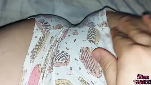 My girlfriend visits me and lets me record her hairy pussy