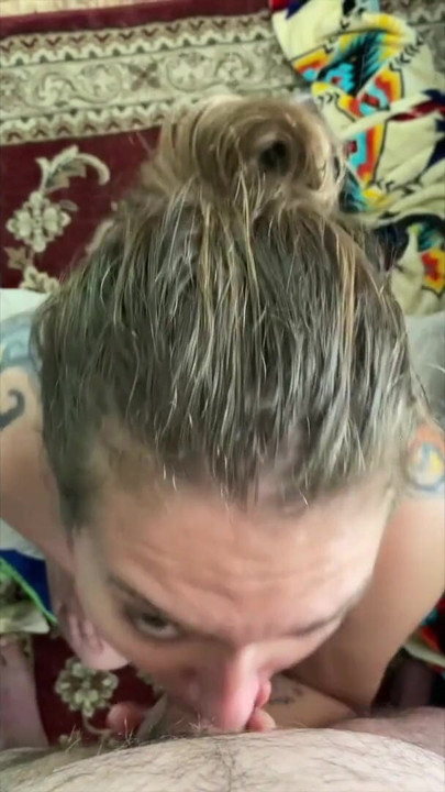 Slutty wife sucks hubbies cock until he cums on her face. (blowjob compilation) | Clip 1