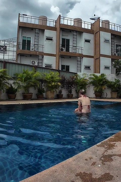 Sfw Playing About in Our Swimming Pool