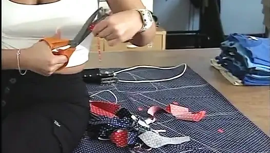 Brunette lesbians seducing pussies in 69 position in vintage video