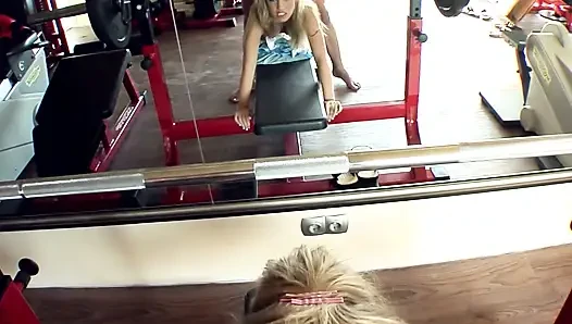 Gym Slut Fucked Hard on Bench Press POV