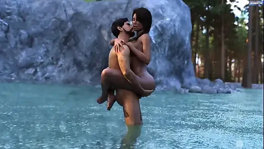 Adik tiriku yang lagi sange ngentot di sungai di luar ruangan
