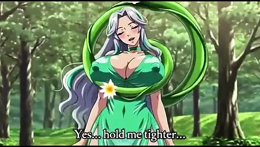 Sensual Forest Fantasy Vines Squeeze Her Big Boobs and Hips