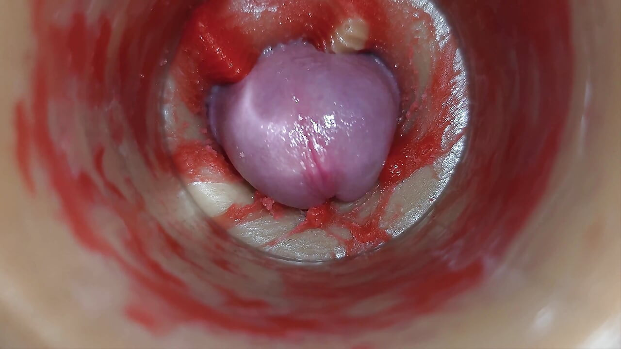 Kamera Unutar Duboke Pičke Snima Vrlo Ogromnu Ejakulaciju Sperme Asmr