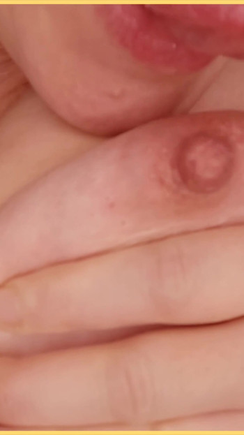 Must-share moment from "Hot MILF licks her own nipples"