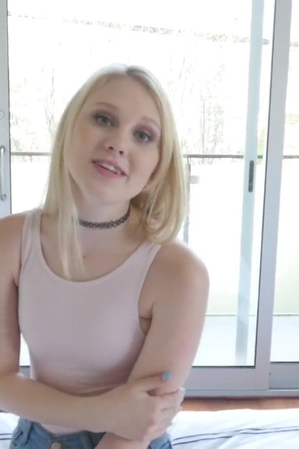 Cute blonde stepsis gets caught and fucked