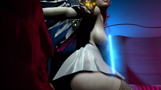 Geeky Angel Girl Rides Dick in the Nightclub