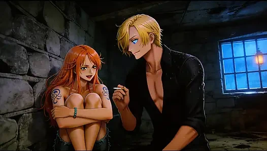 Nami Fucked Hard By Luffy And Zoro – Threesome On The Beach One Piece Uncensored Hentai