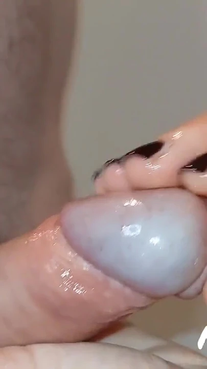 Emotional moment from "Special Glans Polishing. He Gets so Shiny You Can See Our Round Light on His Tip! (Milking-time)"