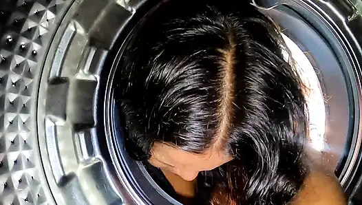 I Got Stuck in the Washing Machine My Black Dick Stepson Took Advantage and Fucked Me