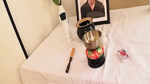 P113G01 A brother-in-law who falls in love with his widowed sister-in-law. Forbidden SEX that writhes wildly in front of the remains!