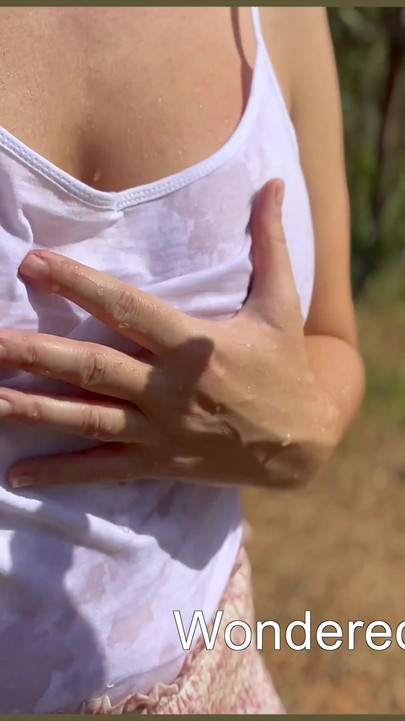 Must-share moment from "Wifey lets a stranger wet her tits in public"