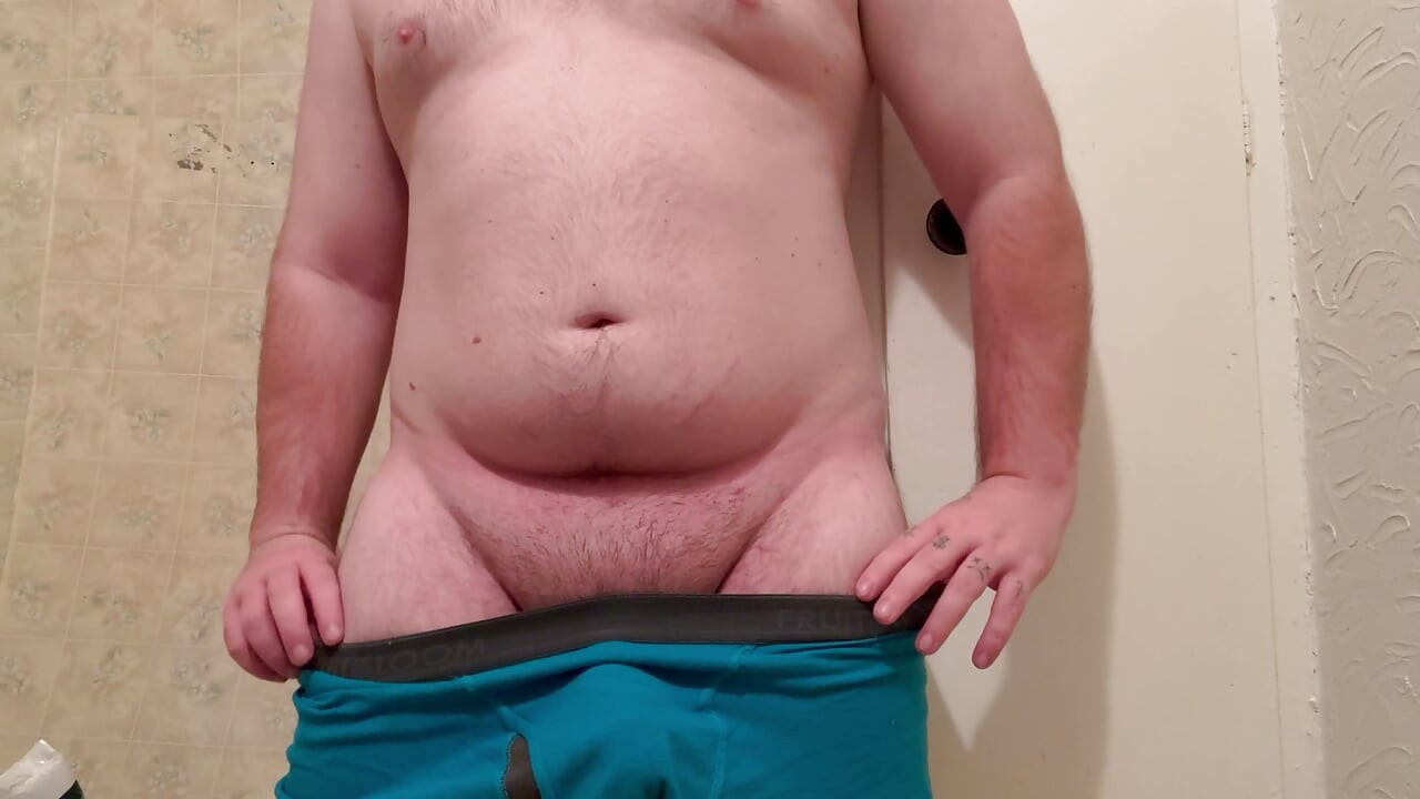 Playing with my hard cock without cumming