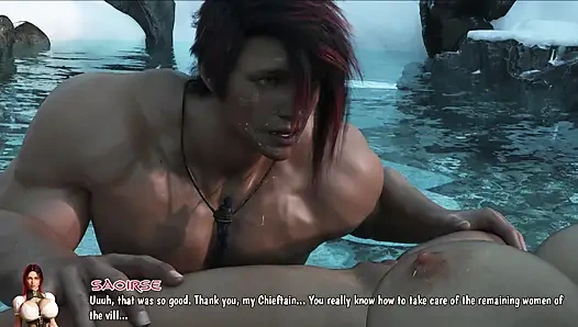 Conan Fucks Saoirse in Hot Springs - Squeezes Her Massive Tits & Pounds Her Fat Ass in Steamy Water