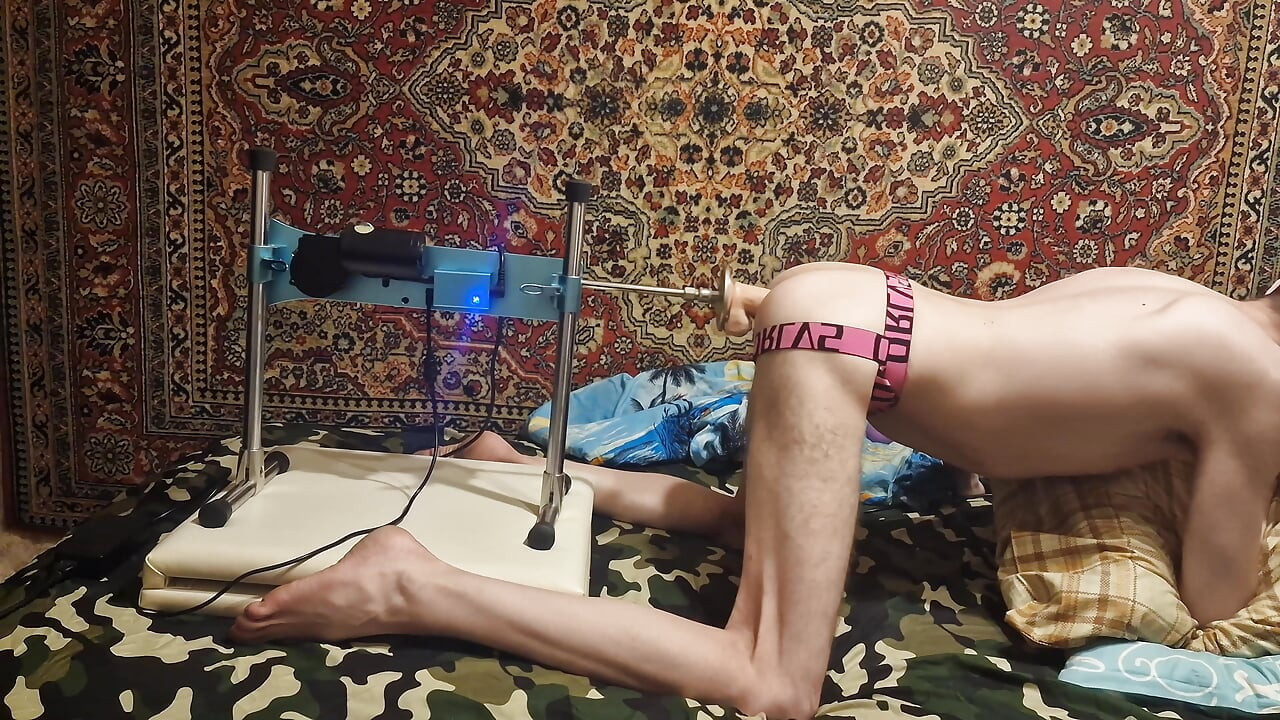 Sasha Earth solo boy homemade amateur anal Fuck Machine