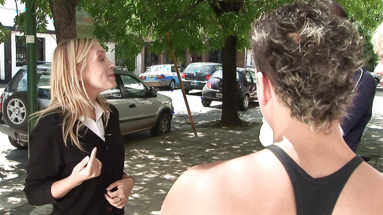 Gang bang with black and white cock