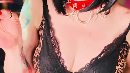 A Stunning Brit Smokes A Cigarette Using A Holder - Tina Snua Smoking Smoker Leather Bra