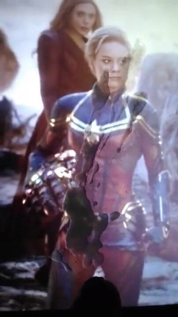 Iconic moment from "Brie Larson 'Captain Marvel' Cum Tribute (2)"