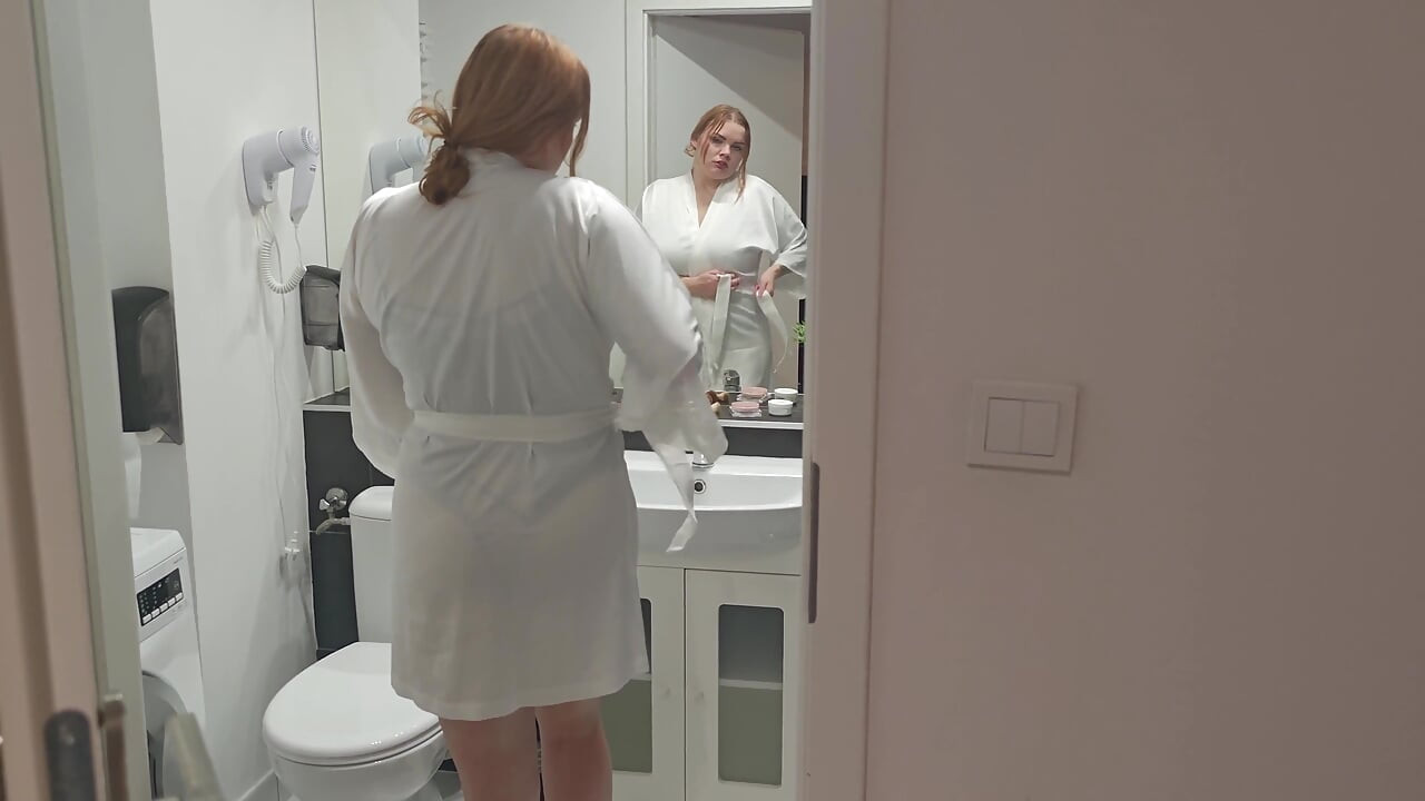 Beautiful Busty Babysitter Masturbates in Owners' Bedroom