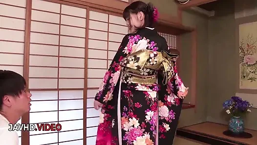 Passionate JAV Babe In Kimono Fucked Hard And Creampie Climaxing Loudly