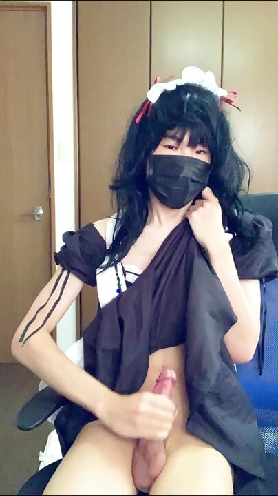 Maid Outfit Crossdressing masturbation