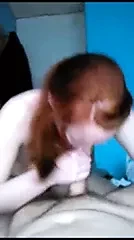Amatuer blowjob from shy redhead