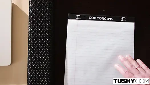 TUSHY Gorgeous MILF Boss Lady Serenity Cox Has Her First Anal Fantasy Come True At The Office