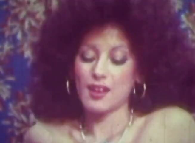 Retro Curly Brunette Classic with Vintage Bedroom Passion