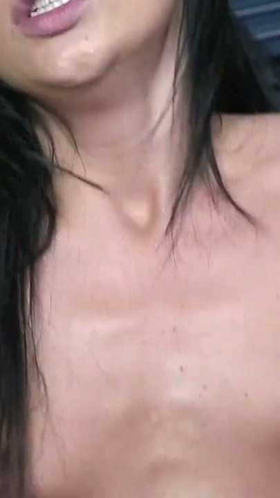 Slim black haired slut with tiny tits gets a mouth cumshot after sex in high heels | Clip 1